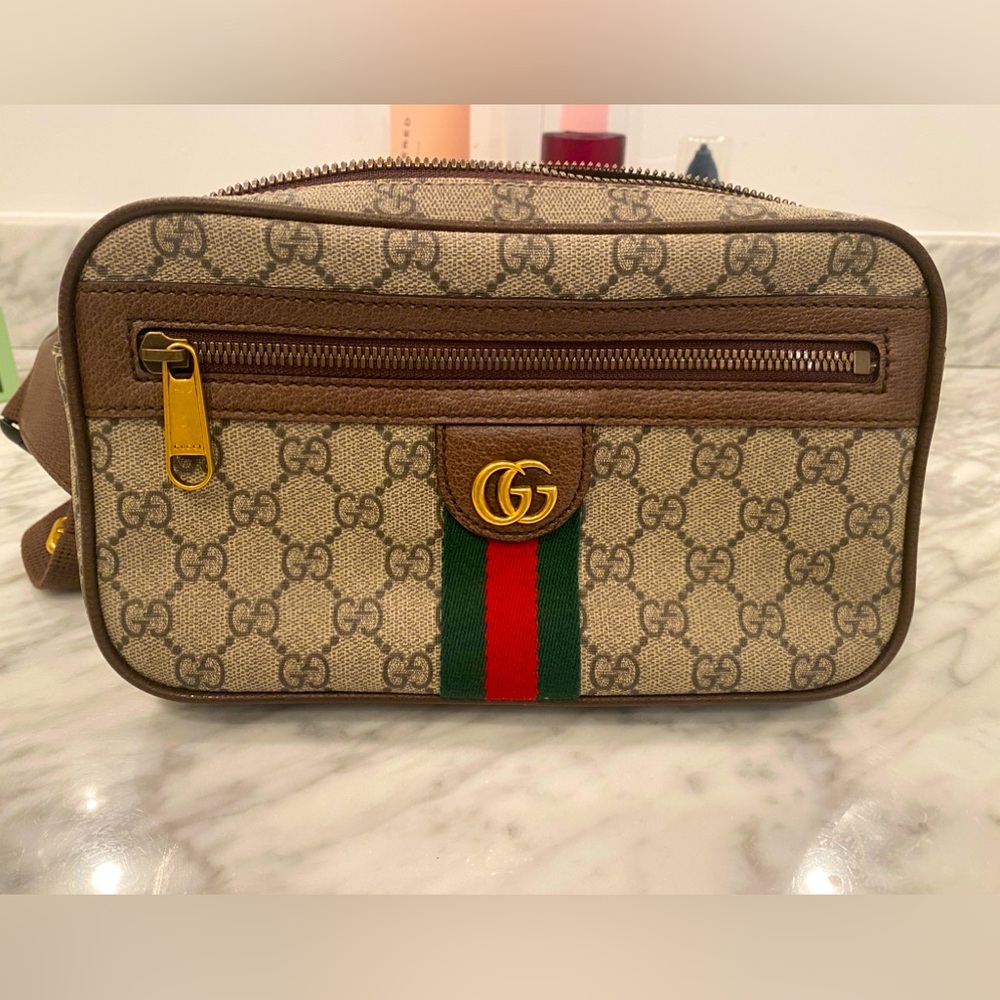 Gucci Ophidia Belt Bag GG Coated Canvas